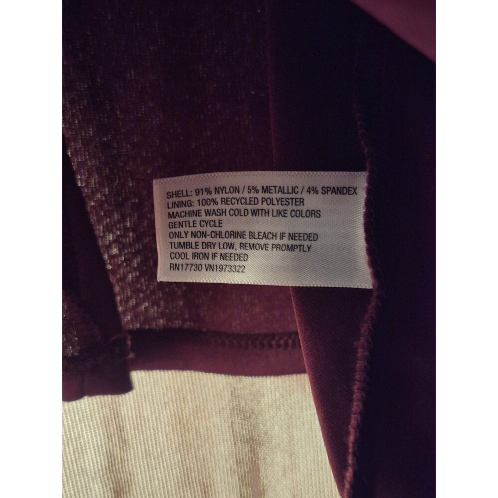 Tash+Sophie Dress Women Sz Med Burgundy Long Sleeve Turtleneck Sheer Layer 7294 - Picture 3 of 8